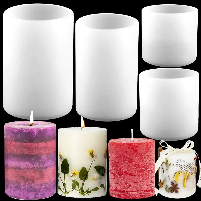 Candle Making Wax Melter - Cylinder Silicone Candle Molds Resin Mould