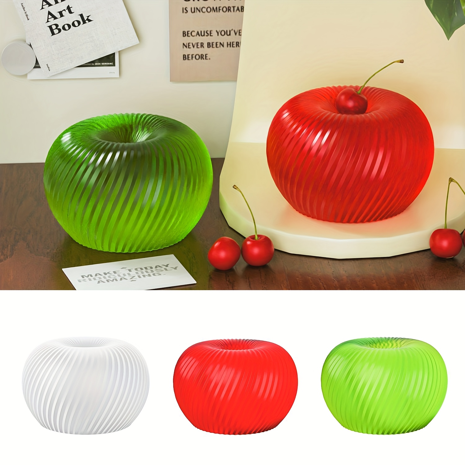 A trendy red apple silicone mo - Candle Making Easy 评论和价格
