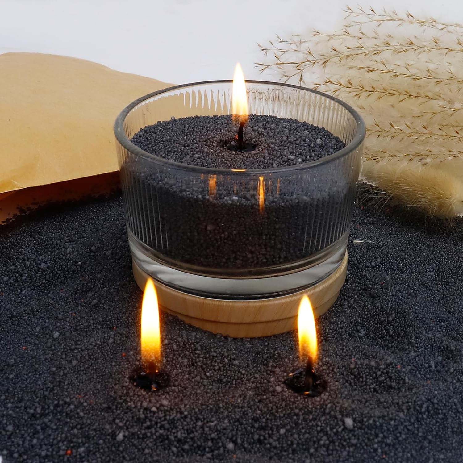 Black Candle Sand with Wick, 2 - Candle Making Easy 评论和价格