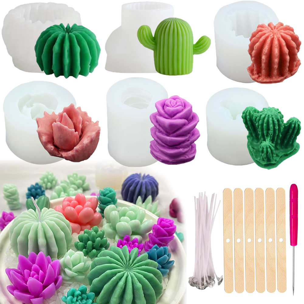 6pcs Succulent Silicone Candle - Candle Making Wax Melter 评论和价格