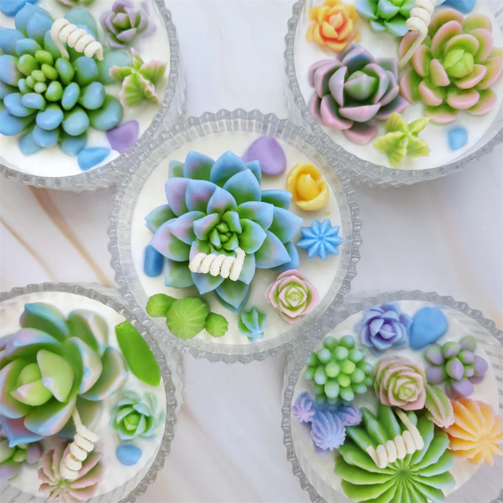 6pcs Succulent Silicone Candle - Candle Making Wax Melter 评论和价格