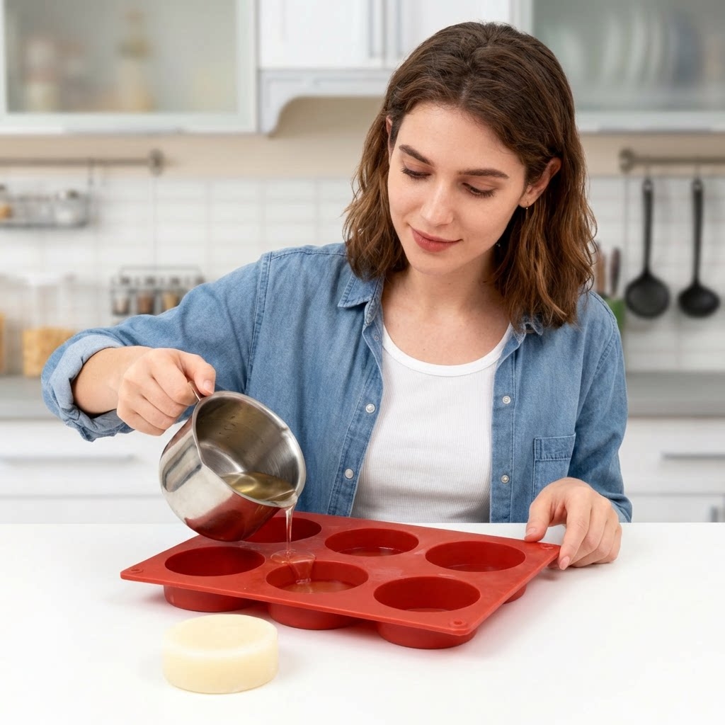 Round Silicone Soap Mold DIY H - Candle Making Easy 评论和价格